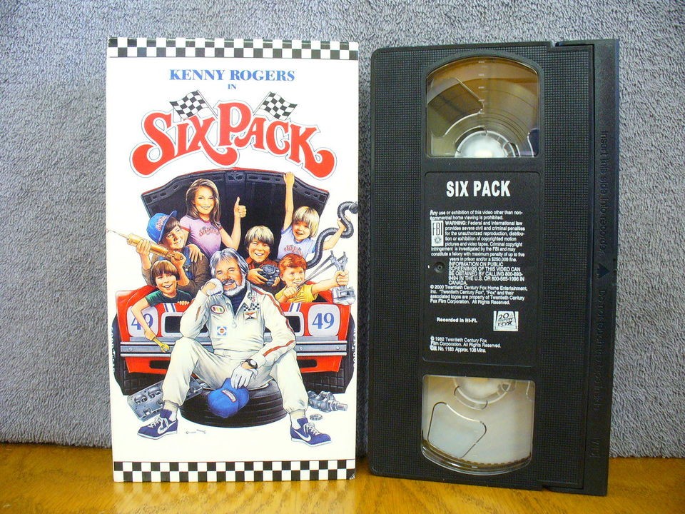 Six Pack KENNY ROGERS DIANE LANE ERIN GRAY ACTION COMEDY VHS TAPE