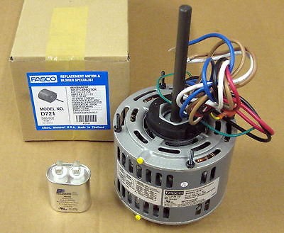   Fasco 1/4 Hp 1075 115 v 3 Speed Furnace Blower Fan Motor w/ Capacitor