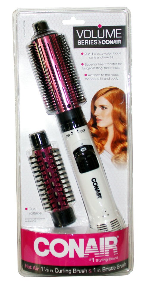 ConAir 2 in 1 Hot Air Brush Curling Combo NEW CD160WTCS