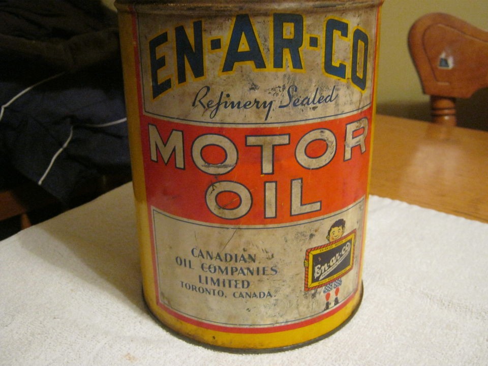 VINTAGE EN AR CO CANADIAN OIL COMPANIES 1 GALLON MOTOR OIL CAN