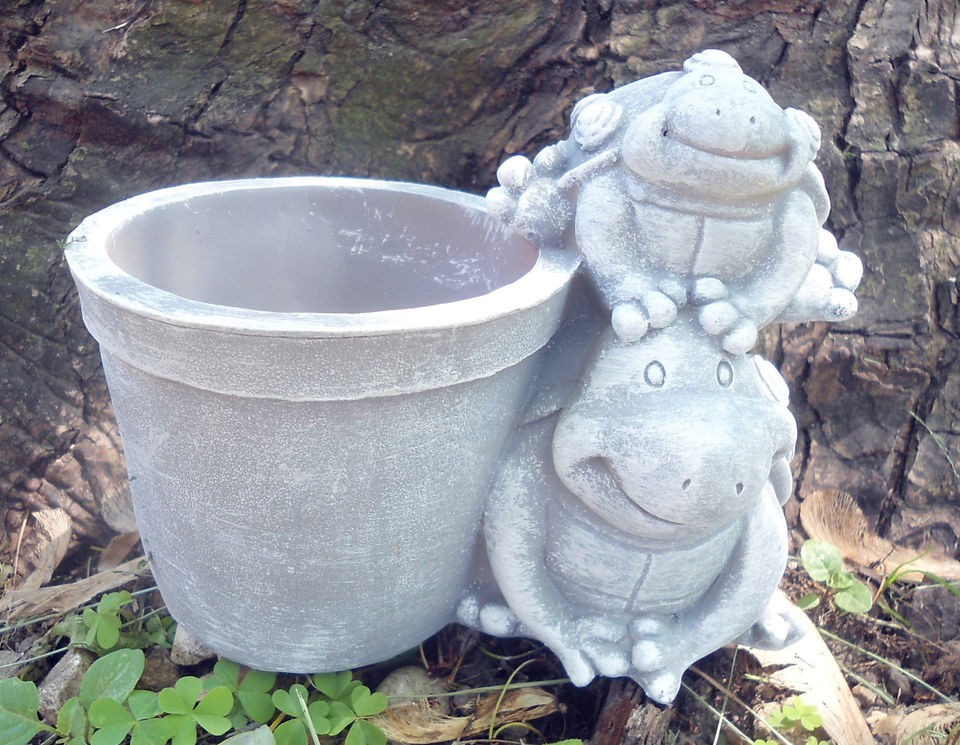   plastic turtle planter mold plaster concrete casting garden mould