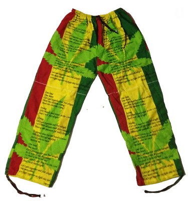 JAMAICA RASTA REGGAE BOB MARLEY HIPPIE LONG PANTS JL12 FREE SIZE