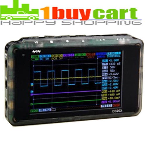 Black Mini Digital Storage Color Oscilloscope Handheld Scope DS 203 