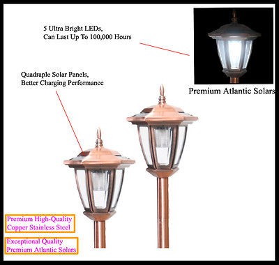 copper solar lights in Path Lighting