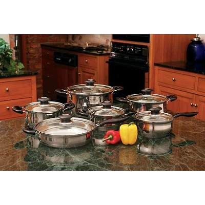 Wyndham House 12pc Stainless Steel Cookware Set with Lifetime Warranty