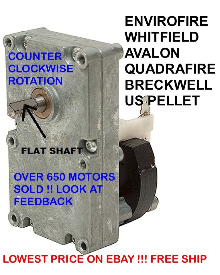   WHITFIELD AVALON QUADRAFIRE BRECKWELL US Pellet Stove Auger Motor