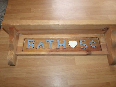 Wood Bath 5 cents Wall Shelf