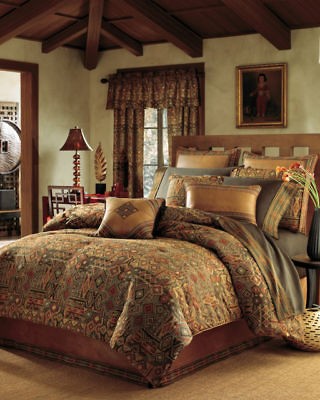 CROSCILL YOSEMITE Rust 4 Piece Queen COMFORTER Set