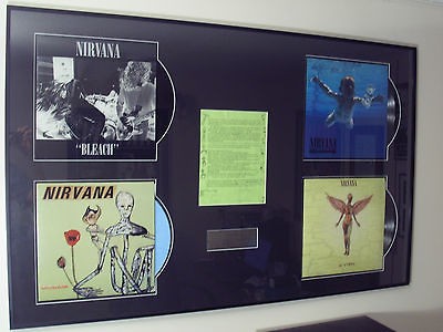 NIRVANA Signed Fan Club News Letter Kurt Cobain Dave Grohl w/ Vinyl 