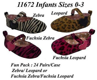   Angels infants psuedo suede white black fuschia zebra crib shoes