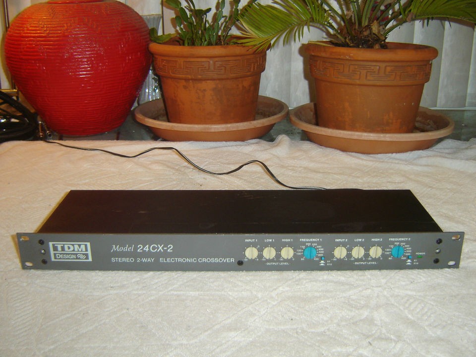 TDM Design 24CX 2, Stereo 2 Way Electronic Crossover, Vintage Rack