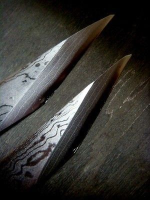 Japanese Shouzou Damascus kiridashi knife in vary size