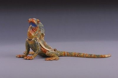   Iguana trinket box by Keren Kopal Swarovski Crystal Jewelry box