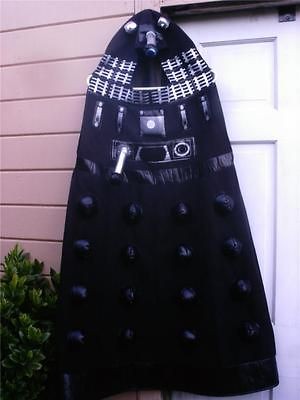 DR DOCTOR WHO BLACK DALEK CYBORG MUTANT ALIEN COSTUME L 8 10 TALKS 