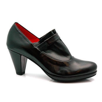 Pas De Rouge Z352 Black Gathered Pumps 36.5/6 6.5