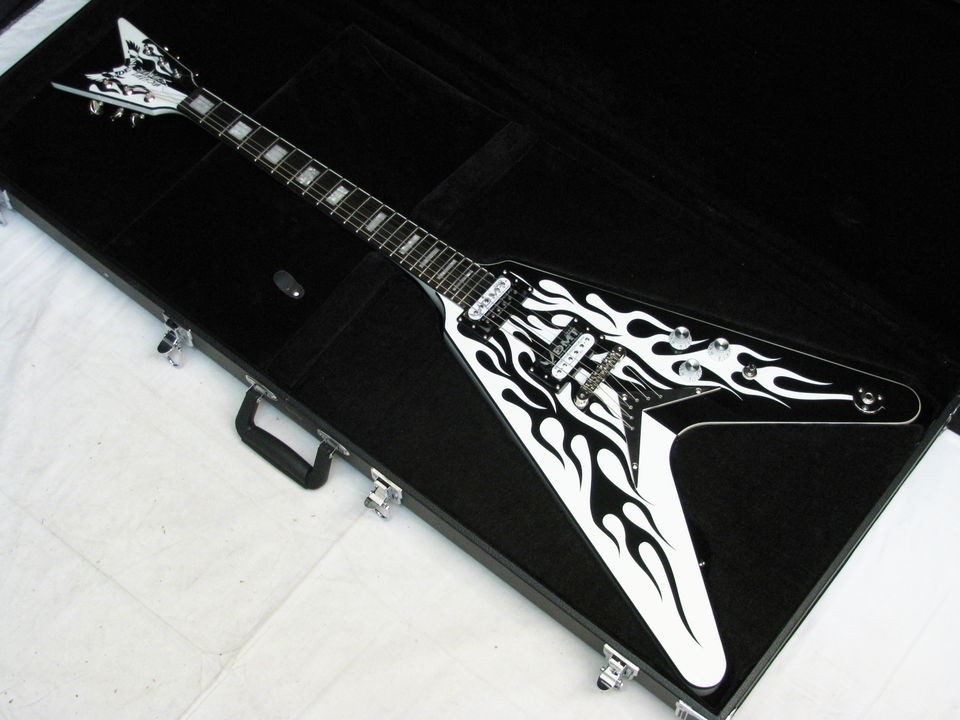 DEAN Michael Schenker Custom Flames V GUITAR new w/ HARD CASE   Grover 