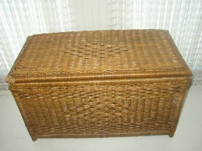 Vintage, Rare, Beautiful Wicker Trunk