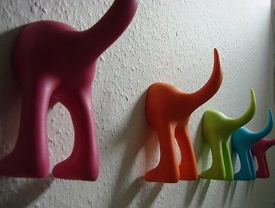 IKEA dog tail hook pet leash key hanger holder rubber black red green 