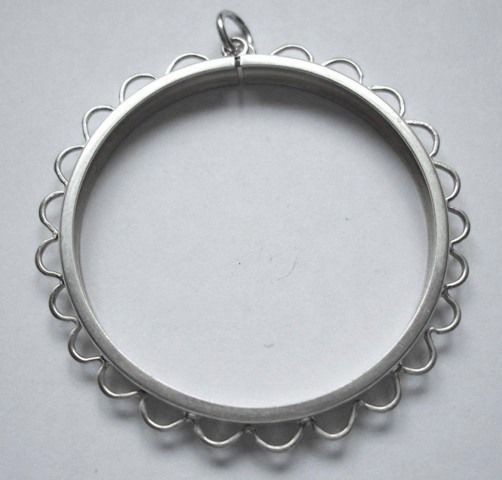 St Silver Post Decimal Wavy Coin Mount Bezel 1p 2p 5p 10p 20p £1 £2 