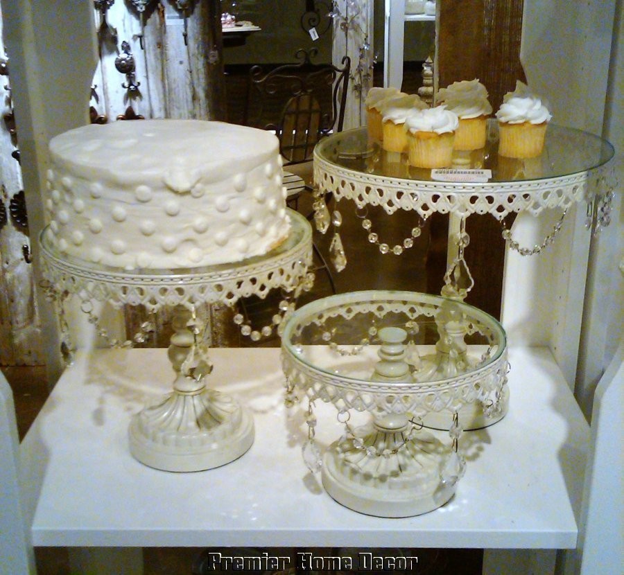 Shabby French Vintage Style St/3 Cake Dessert Stands