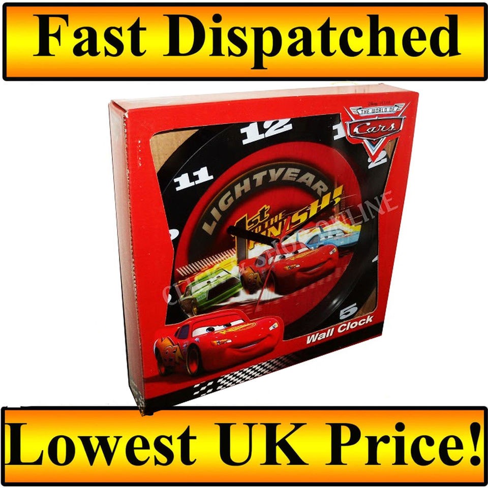 disney cars wall clock in Home & Garden