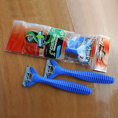 Personna Speed3 Disposable Razors 3Blades 4pcs(2pcs×2) Handdle Safety 