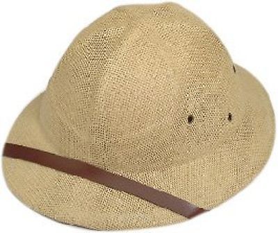 AFRICA SAFARI HELMET SUN PITH JUNGLE HAT WITH SWEATBAND NATURAL TAN