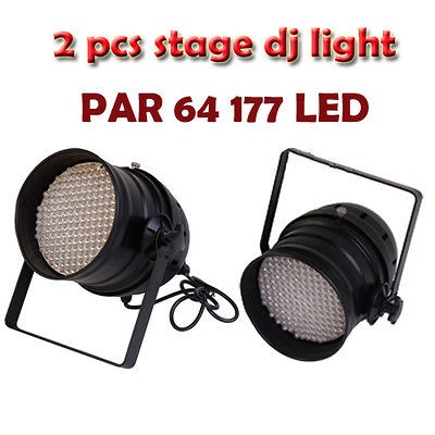 2x DJ Stage Lights PAR 64 DMX RGB 177 LED Sound active Lighting Home 