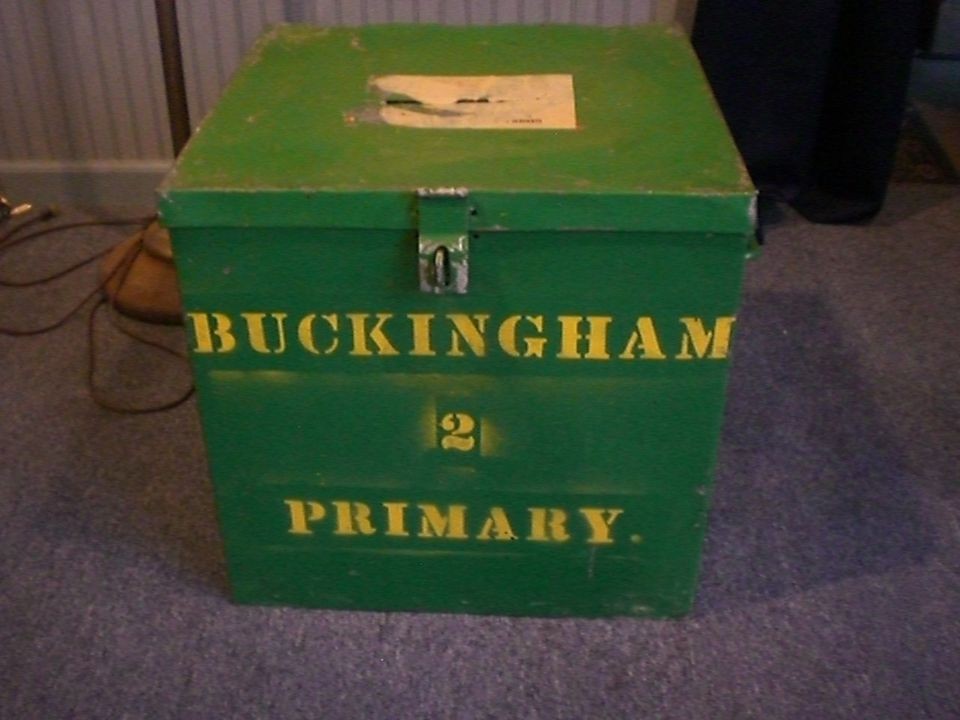 VINTAGE BUCKINGHAM TOWNSHIP PA METAL BALLOT VOTING BOX