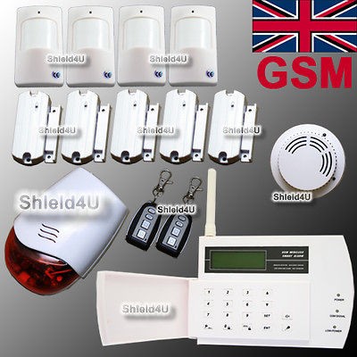 LCD SECURITY WIRELESS GSM AUTODIAL HOME HOUSE OFFICE BURGLAR INTRUDER 