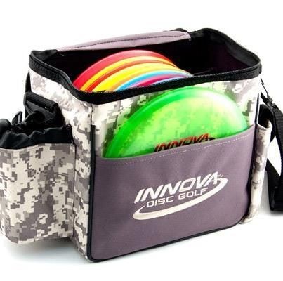 NEW LOGO CAMO / GREY STANDARD INNOVA DISC GOLF BAG HOLDS 8 14 DISCS