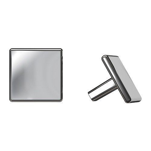 Ikea GLIRA Pair Kitchen Cabinet Cupboard Door Knobs   Chrome Plated