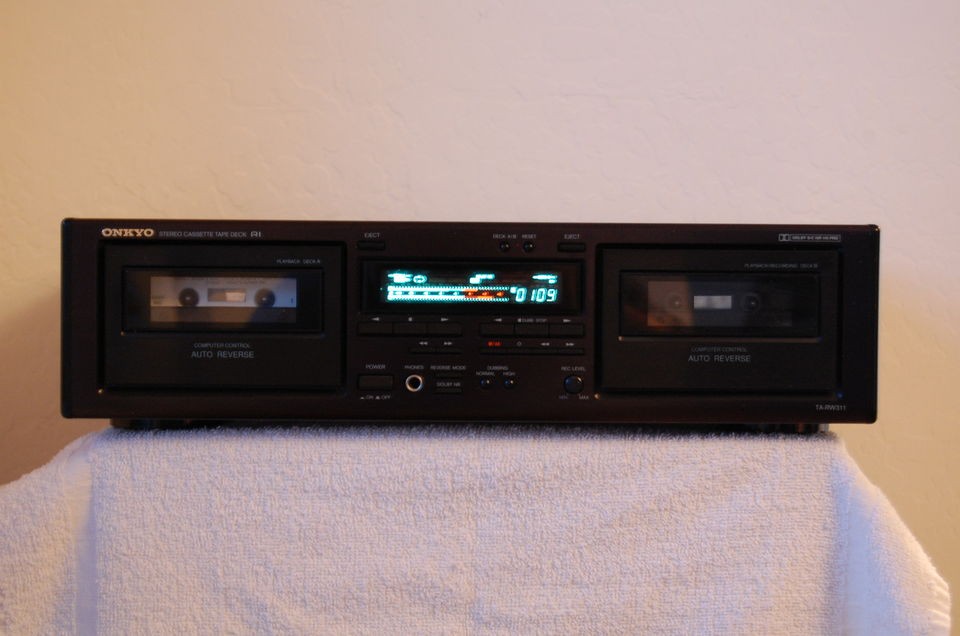 Onkyo TA RW311 Dual Cassette Deck Hi Speed Dubbing Dolby Auto Reverse