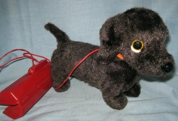 Plush Mechanical Scotty Brown Dog Battery Operated Vintage Japan Not 