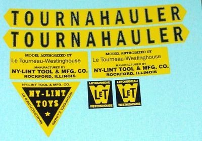 Nylint Tournahauler Const Vehicle Sticker Set NY 030