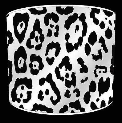 Snow Leopard Animal Print Drum Lampshade Ceiling Lights Table Lamps 