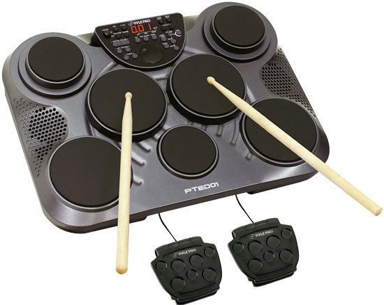 PYLE PRO PTED01 Electronic Digital Drum Kit 7 Pads Set