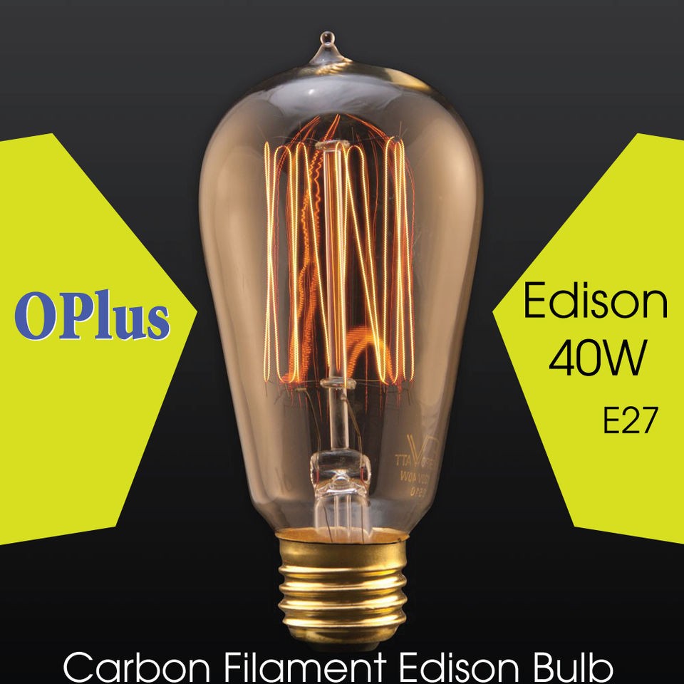 1910 Carbon Filament Edison Bulb 40W 220V