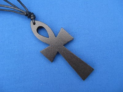 African Jewelry WOOD ANKH PENDANT Necklace Ethnic