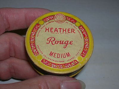 VINTAGE Heather Rouge Medium Used Blue Cardboard Container p101