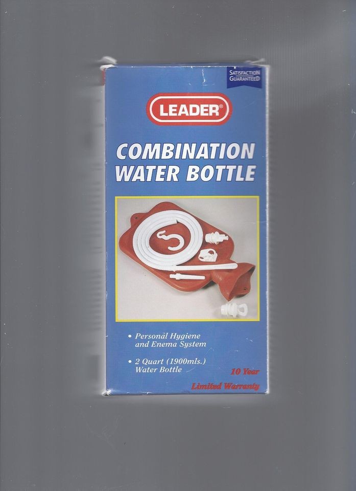 Qt. Combination Enema Bag / Douche System w/ Hot Water Bottle Leader 