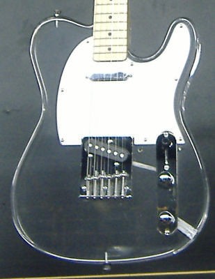 Galveston Acrylic Electric Guitar Tele Style w/case NEW