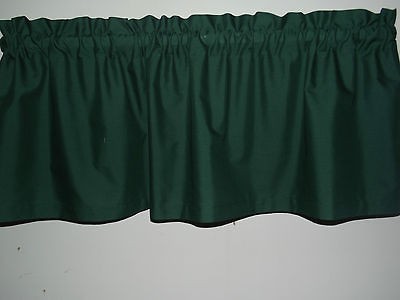 64x14  hunter green window valance treatment will ship within 24 