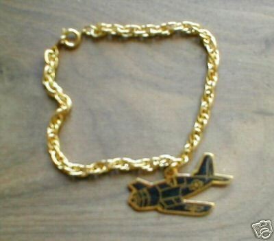 F4U CORSAIR Airplane Aircraft Aviation Jewelry Charm Bracelet With 