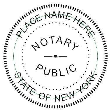 For New York NEW Round Self Inking NOTARY SEAL RUBBER STAMP