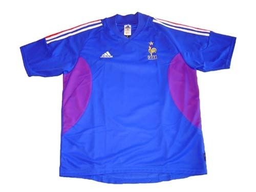 ADIDAS FRANCE HOME JERSEY FIFA WORLD CUP KOREA/JAPAN 2002 X LARGE.