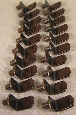 20 Copper Plated Shelf Brackets 1/4 Cabinet Furniture Hardware