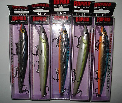 LOT OF 5  RAPALA HUSKY JERK LURES   (HJ  1​2)