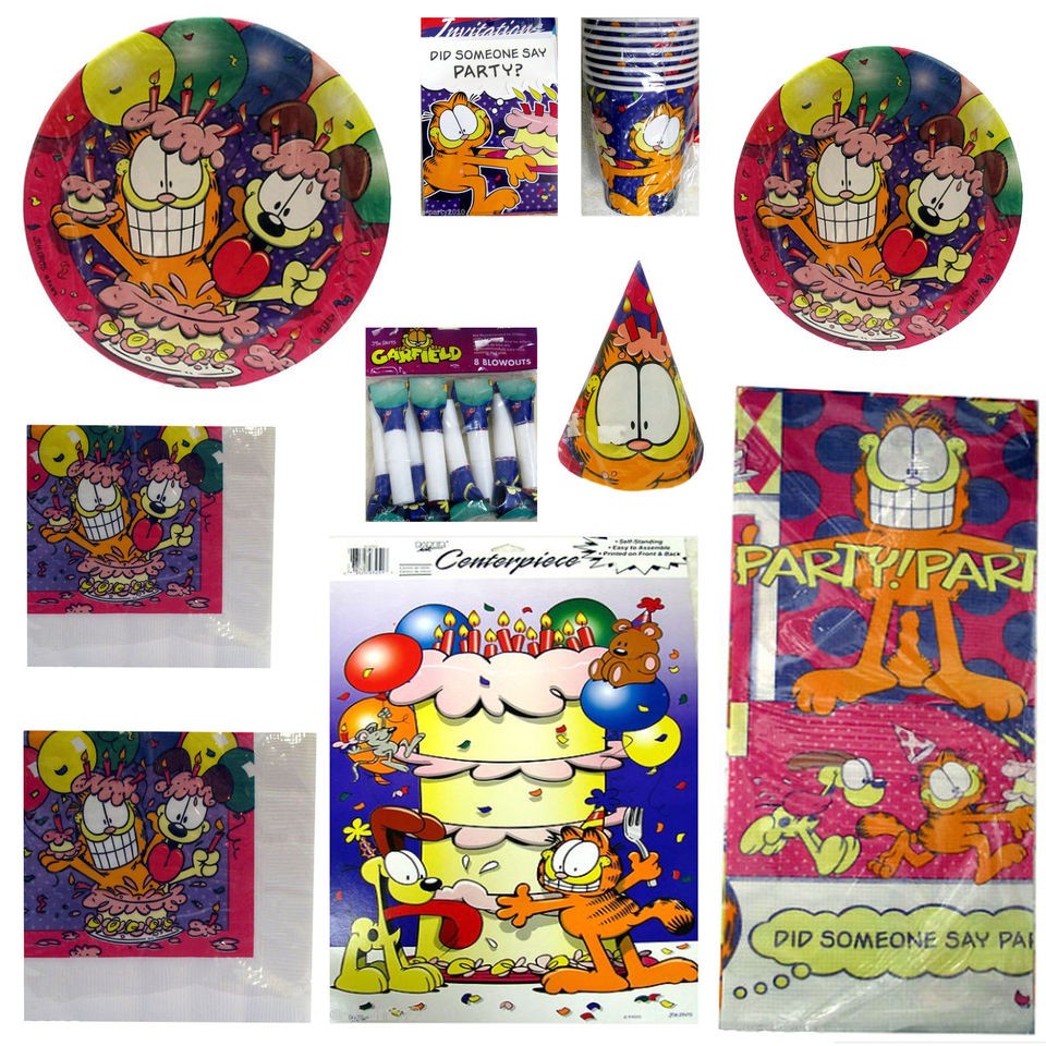 GARFIELD & Odie Birthday PARTY Supplies ~ Create Your Own Set w/ FREE 