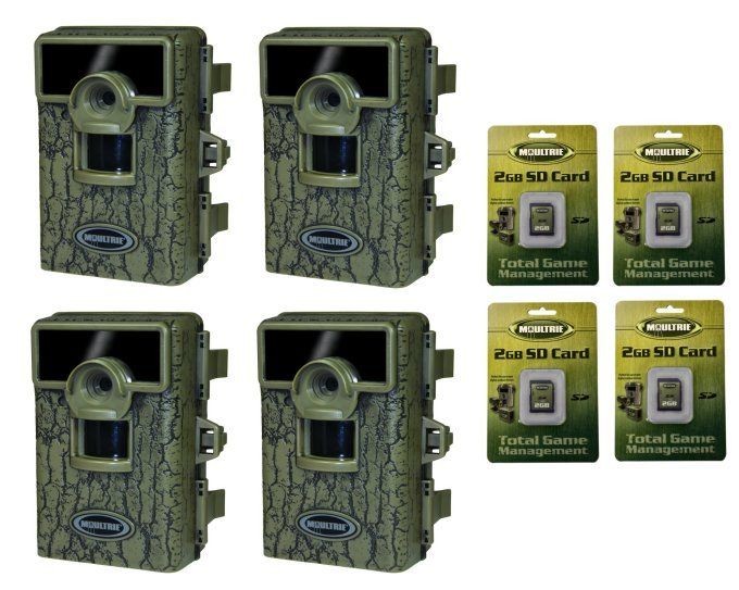   Game Spy M80X BLX Black Flash Digital Trail Cameras + 4 Memory Cards